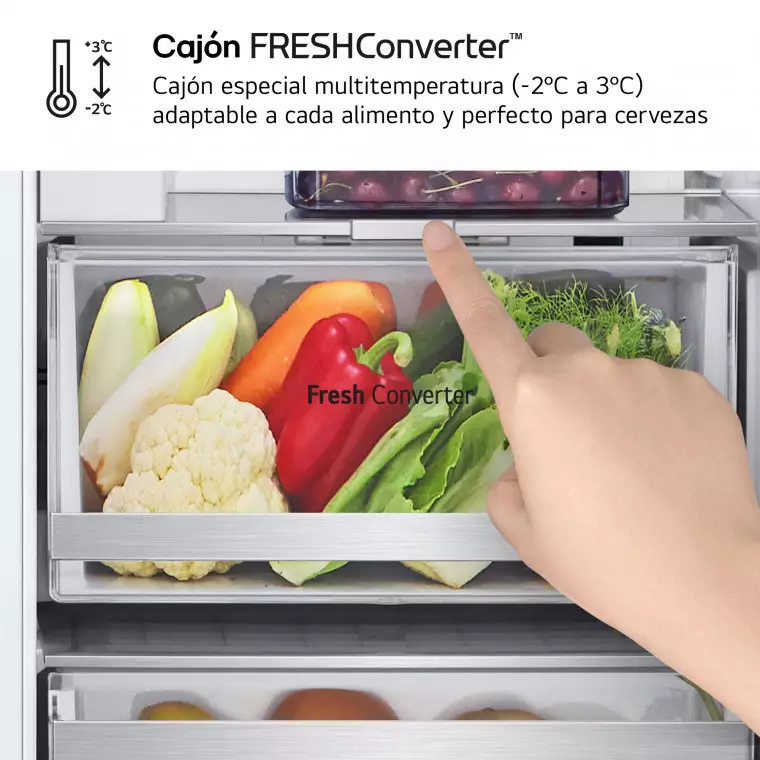 LG Frigorífico Side By side  Serie 900, Instaview Door-In-Door, con Craft Ice, Acero texturizado antihuellas.  D, 628 L, GSXE90MBDD.AMBQEUR